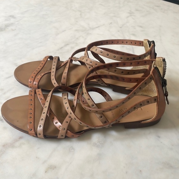 J Crew Leather Gladiator Sandals - Picture 1 of 13
